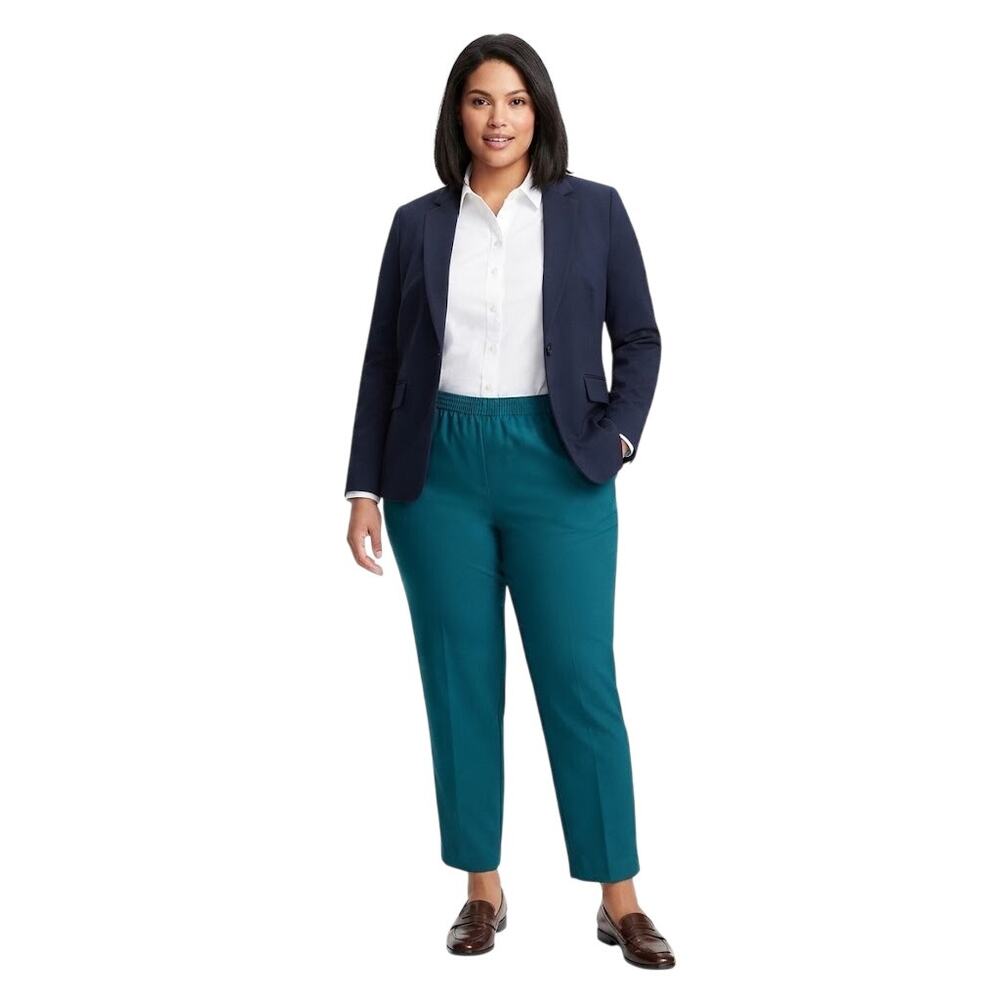 DONNKENNY Womens Vintage Teal Trouser Pants Plus Size 2X